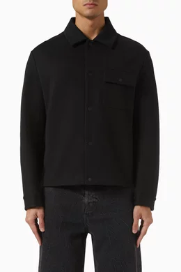 Buy COS Black Jersey-Twill Shirt Jacket For Men Online | Ounass UAE