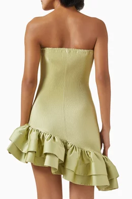 Buy L'IDEE WOMAN Green Volant Mini Dress For Women Online | Ounass UAE