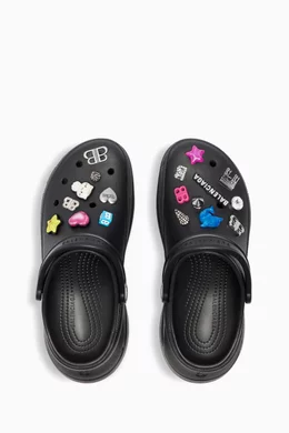 Buy Balenciaga Black x Crocs™ Jibbitz™ Mules in Rubber For