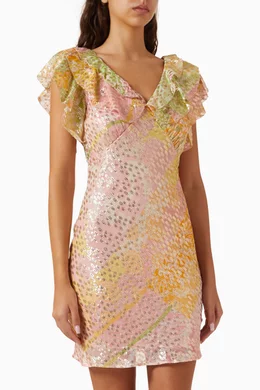 pink boho mini tilda dress Amazon.com: Rhode Women's Tilda Dress, White Fleur Tropicale, 6 : Clothing,  Shoes & Jewelry