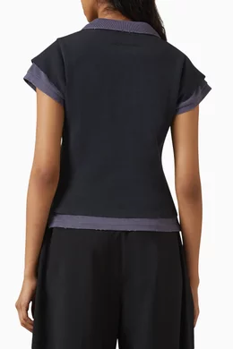 alorsparis Poloshirt Nectar Banane 美品 Buy Alexander Wang.t Blue Layered Shrunken Polo Shirt in Cotton