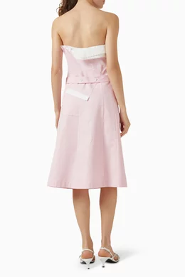 Buy Miu Miu Pink Deconstructed Midi Dress in Poplin For Women Online |  Ounass UAE