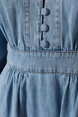 Buy Zimmermann Blue Lucky Midi Dress in Denim For Women Online | Ounass UAE