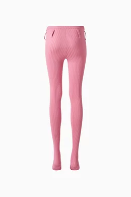 パンツ [PRADA] RIBBED KNIT LEGGINGS ブラック テックレックRe-Nylonピケ レギンス | PRADA