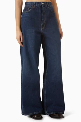 美品COS pool jeans 27 ワイド POOL WIDE-LEG JEANS - DARK BLUE | COS