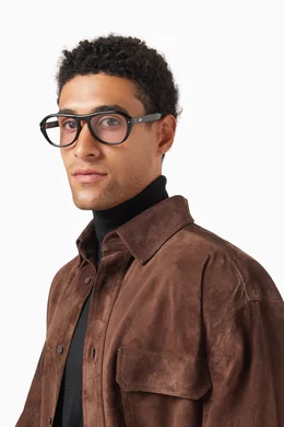 Buy Gentle Monster Black Oaa 01 Glasses in Acetate For UNISEX