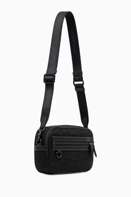 Buy Coach Black Theo Camera Bag in Signature Jacquard For