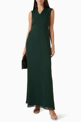 Buy Euphoria Green Morgana Cape Maxi Dress For Women Online | Ounass UAE
