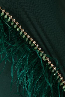 Buy Euphoria Green Morgana Cape Maxi Dress For Women Online | Ounass UAE
