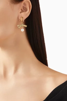 イヤリング JIMMY CHOO RIBBON PEARL EARRINGS Jimmy Choo Ribbon Pearl Earrings | italist