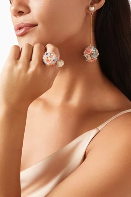 Buy Jimmy Choo Multicolour Daisy Pearl Ring For Women Online