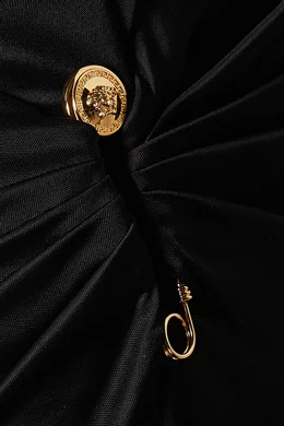 Buy Versace Black Safety-pin Maxi Dress in Liquid-jersey For Women Online |  Ounass UAE