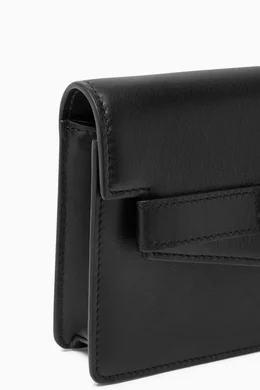 Buy Versace Black Medusa '95 Wallet on Chain in Leather For