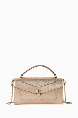 Buy BVLGARI Gold Sea Phone Pouch in Leather For Women Online