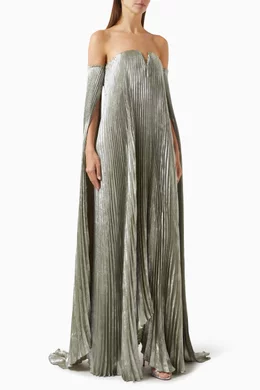 Buy L'IDEE WOMAN Green Black Tie Gown For Women Online | Ounass UAE