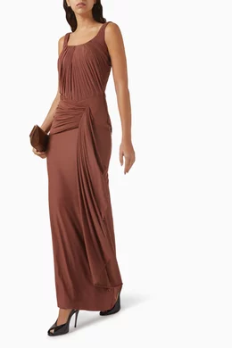 Buy Deme By Gabriella Brown Evelina Drape Dress For Women Online | Ounass  UAE