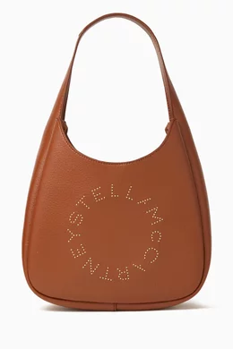 Buy Stella McCartney Brown Small Studded Hobo Bag in Alter