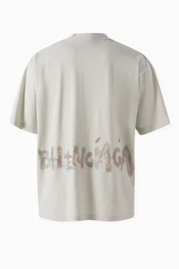 Buy Balenciaga White Unisex Nail Polish Medium-fit T-shirt