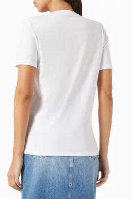 Buy Elisabetta Franchi White Chain Necklace T-shirt in