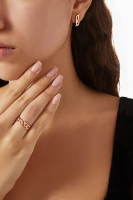 Buy Damas Rose Gold Alif Diamond Ring in 18kt Rose Gold For Women