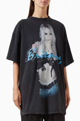 Buy Balenciaga Black Britney Spears Series Oversized T-shirt