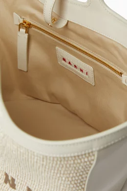 Buy Marni Neutral Small Tropicalia Bag in Leather For Women Online