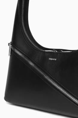 Buy Coperni Black Zip Baguette Bag in Leather For Women Online