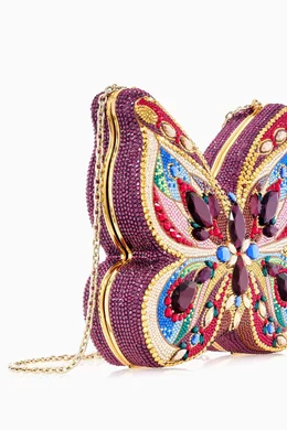 Buy Judith Leiber Multicolour Butterfly Medley Clutch For Women