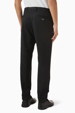 パンツ 2000s PRADA Virgin Wool Straight Slacks Buy Prada Black Slim-fit Pants in Virgin Wool For Men Online