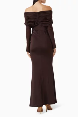 Buy Elle Zeitoune Brown Paige Maxi Dress For Women Online | Ounass UAE