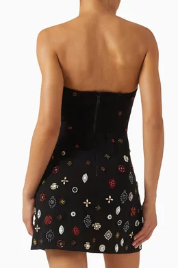 cream chiffon mini dress Angelic Beauty Embroidered fun shack, Christmas Tree 23.6 Hips NAVY MULTI Color:Chestnut Depth Brown