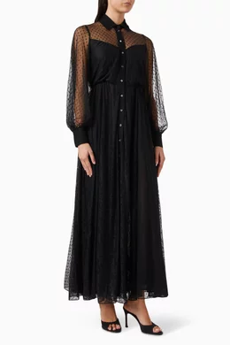 Buy PINKO Black Sheer-panel Dress For Women Online | Ounass UAE