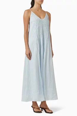 Buy DISSH Blue Tahila Dress in Ramie For Women Online | Ounass UAE