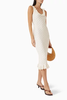Buy Minkpink White Sabine Mini Dress in Pointelle-knit For Women Online |  Ounass UAE