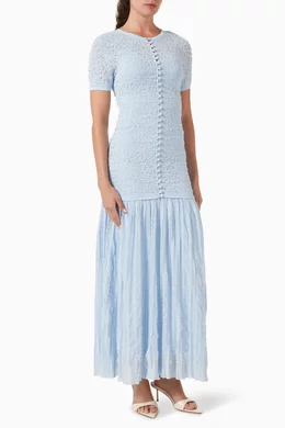 sandro blue dress VINCE CAMUTO Size 4 Royal Blue Shift Polyester Blend Dress