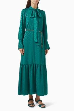 chinese dress ladies Lime Green Ribbed Fitted Michael Kors Preloved Maxi Dress  NS Style Shop
