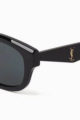 Buy SAINT LAURENT Black SL M172 Square Sunglasses in Acetate For