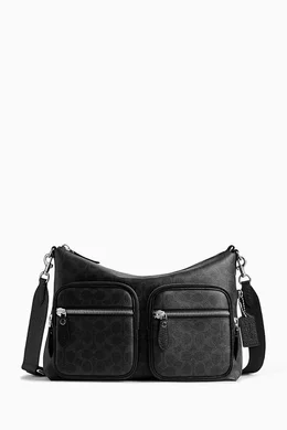 Buy Coach Black Domino File Bag in Signature Canvas For Men Online