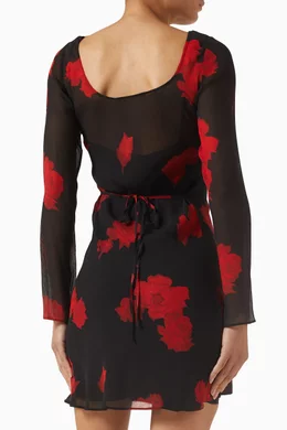 realisation par black mini dress Realisation Par Isabelli Silk Mini Dress – Sabrina's Closet main image 1