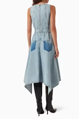 Buy 3.1 Phillip Lim Blue Ghost Patch Belted Dress in Denim For Women Online  | Ounass UAE