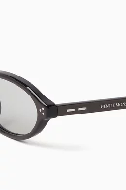Buy Gentle Monster Brown La Cha BR4 Sunglasses in Acetate For