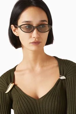 Buy Gentle Monster Brown La Cha BR4 Sunglasses in Acetate For