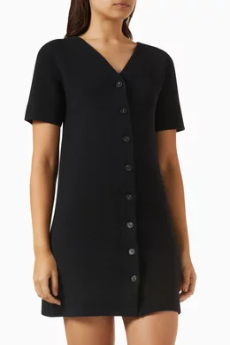 Buy COS Black Knit Mini Dress in Cotton Blend For Women Online | Ounass UAE
