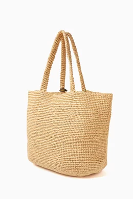 Buy KENZO Neutral Large Basket Bag in Raffia For Women Online