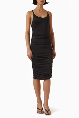 Buy PINKO Black Cassino Midi Dress in Knit For Women Online | Ounass UAE