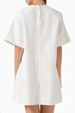 Buy COS White Flared Mini Dress in Denim For Women Online | Ounass UAE