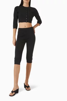 Buy SKIMS Black Refined Knit Capri Pants For Women Online | Ounass UAE