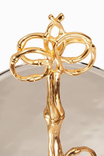hover state of Gold Bambou Two-Tier Platter