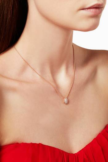 hover state of Rose-Gold Serpent Bohème Pendant Necklace