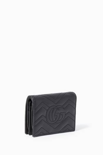 hover state of Black GG Marmont Matelassé Wallet